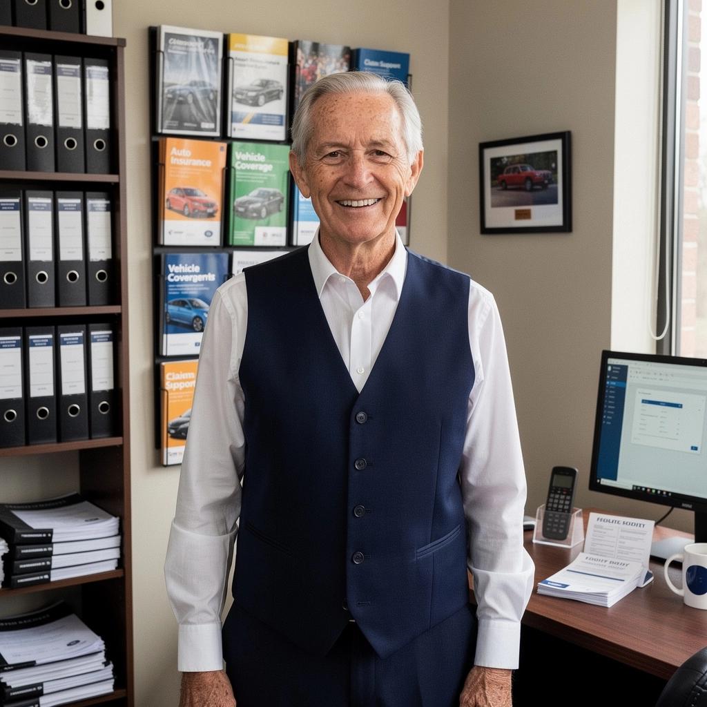 Samochód zaparkowany w bezpiecznym miejscu z oznaczeniem ochrony ubezpieczeniowej